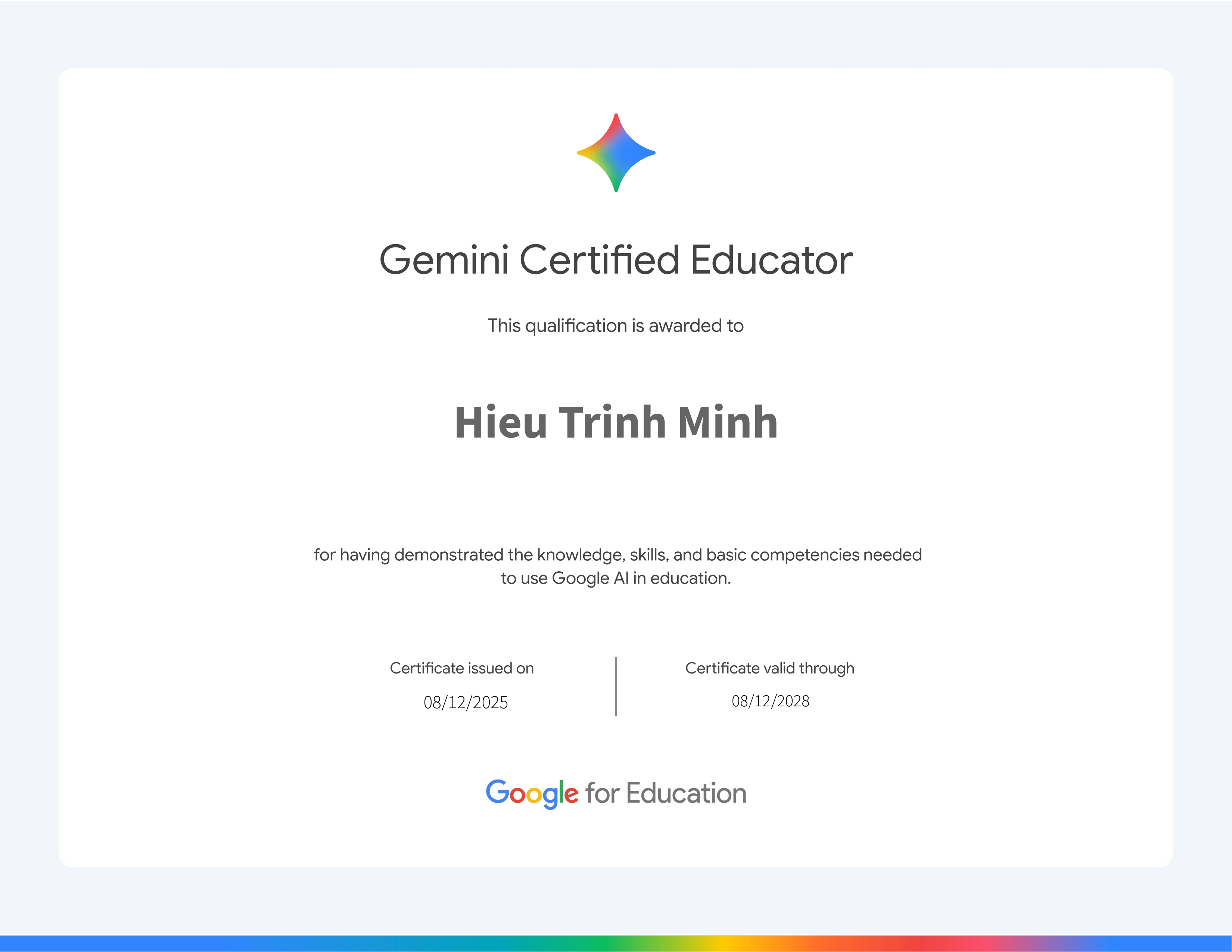Gemini Certified Educator